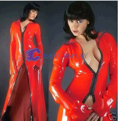 Red Pvc Long Dress Sexy Lingerie